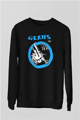 Germs Siyah Unisex Sweatshirt
