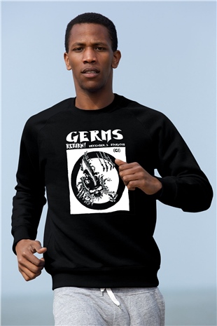 Germs Siyah Unisex Sweatshirt