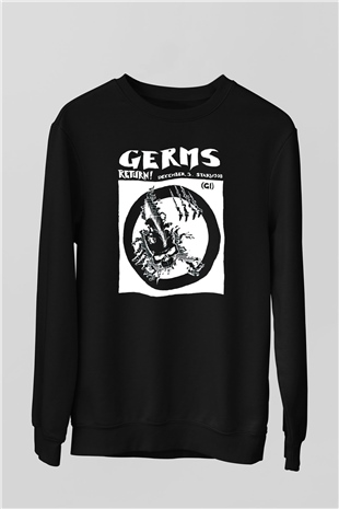 Germs Siyah Unisex Sweatshirt