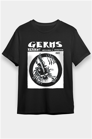 Germs Siyah Unisex Tişört T-Shirt - TişörtFabrikası