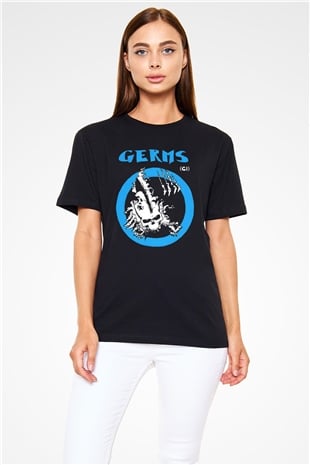 Germs Siyah Unisex Tişört T-Shirt - TişörtFabrikası