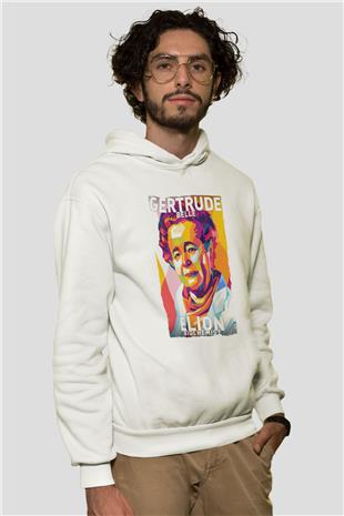 Gertrude B Elion Baskılı Unisex Ekru Hoodie