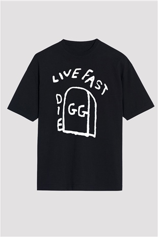 GG Allin Siyah Oversize Tişört Oversize T-shirt - TişörtFabrikası