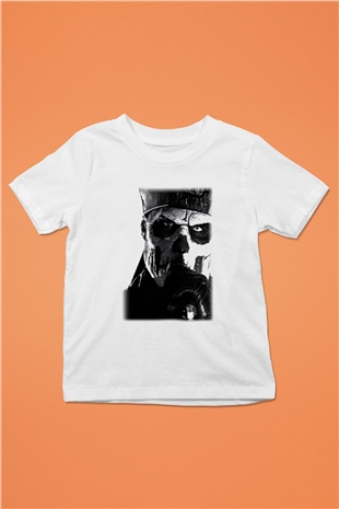 Ghost Baskılı Beyaz Unisex Çocuk Tişört