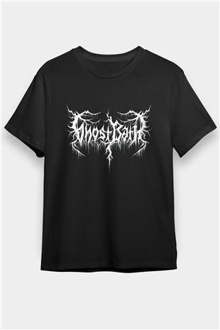 Ghost Bath Baskılı Unisex Siyah Tişört - Tshirt