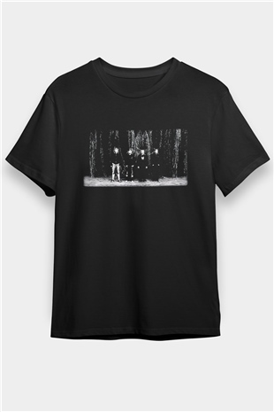 Ghost Bath Baskılı Unisex Siyah Tişört - Tshirt