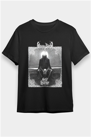 Ghost Bath Baskılı Unisex Siyah Tişört - Tshirt