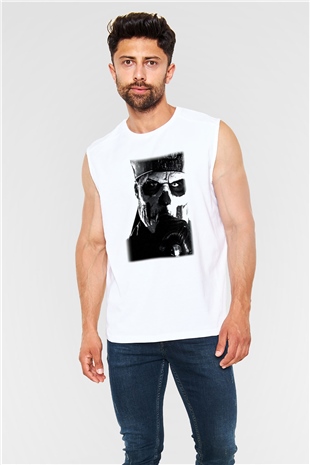 Ghost Beyaz Unisex Kolsuz Tişört