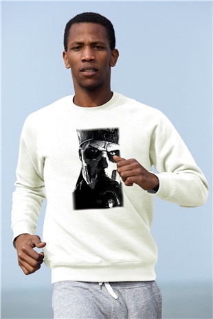 Ghost Beyaz Unisex Sweatshirt