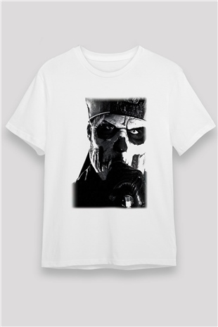 Ghost Beyaz Unisex Tişört T-Shirt - TişörtFabrikası