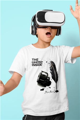 Ghost Inside Baskılı Beyaz Unisex Çocuk Tişört