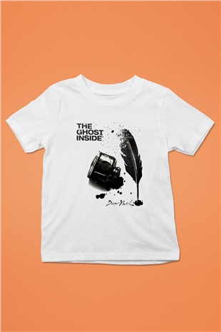 Ghost Inside Baskılı Beyaz Unisex Çocuk Tişört