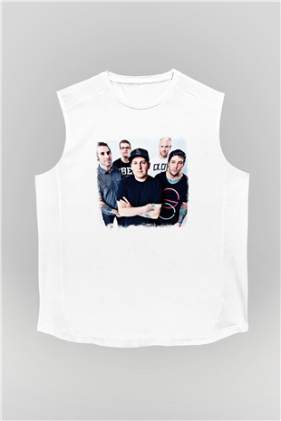 Ghost Inside Baskılı Unisex Beyaz Kolsuz Tişört