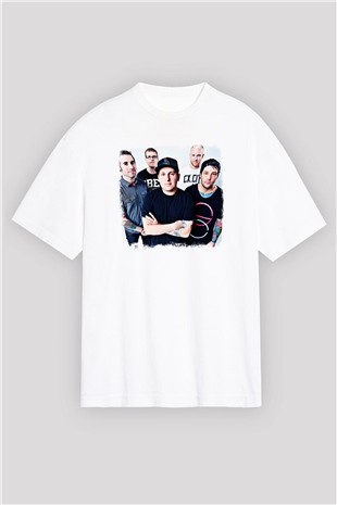 Ghost Inside Baskılı Unisex Beyaz Oversize Tişört