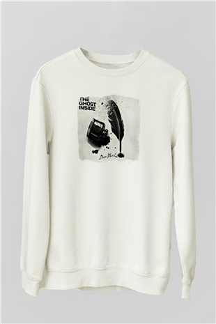 Ghost Inside Baskılı Unisex Beyaz Sweatshirt