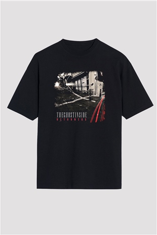Ghost Inside Baskılı Unisex Siyah Oversize Tişört
