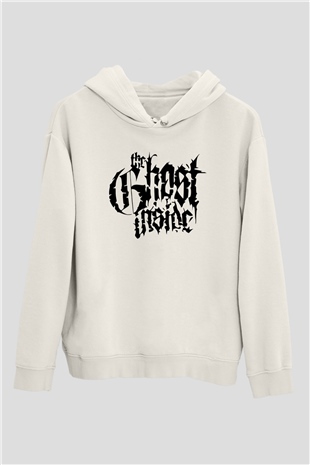 Ghost Inside Beyaz Unisex Kapşonlu Sweatshirt