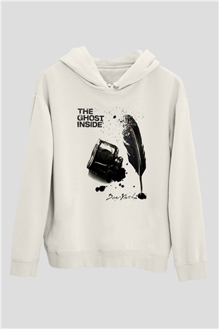 Ghost Inside Beyaz Unisex Kapşonlu Sweatshirt