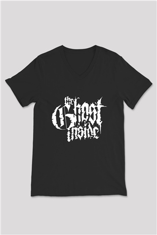 Ghost Inside Siyah Unisex V Yaka Tişört T-Shirt