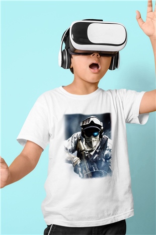 Ghost Recon Baskılı Beyaz Unisex Çocuk Tişört