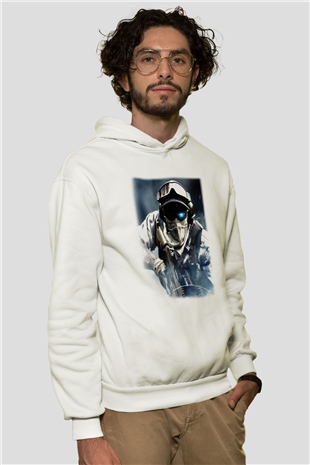 Ghost Recon Beyaz Unisex Kapşonlu Sweatshirt