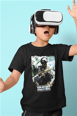 Ghost Recon Siyah Unisex Çocuk Tişört