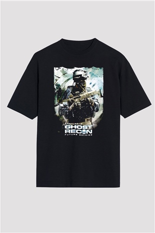 Ghost Recon Siyah Oversize Tişört Oversize T-shirt