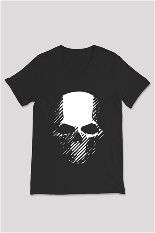 Ghost Recon Siyah Unisex V Yaka Tişört T-Shirt