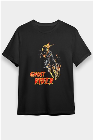Ghost Rider Hayalet Sürücü Siyah Unisex Tişört