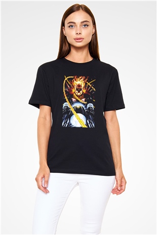 Ghost Rider Hayalet Sürücü Siyah Unisex Tişört