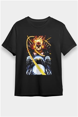 Ghost Rider Hayalet Sürücü Siyah Unisex Tişört