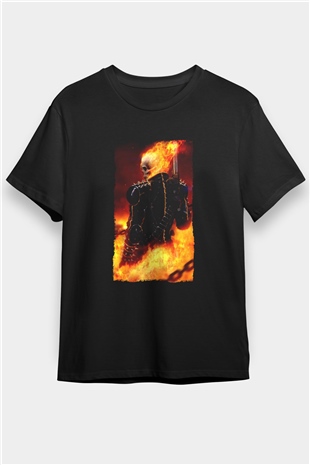 Ghost Rider Hayalet Sürücü Siyah Unisex Tişört