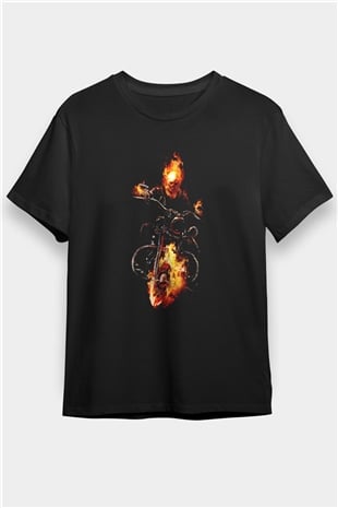 Ghost Rider Hayalet Sürücü Siyah Unisex Tişört
