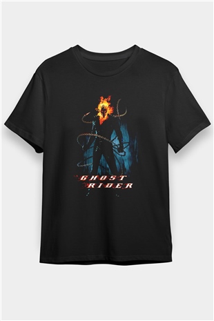 Ghost Rider Hayalet Sürücü Siyah Unisex Tişört