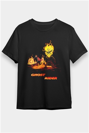 Ghost Rider Hayalet Sürücü Siyah Unisex Tişört