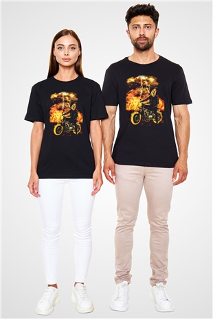 Ghost Rider Hayalet Sürücü Siyah Unisex Tişört