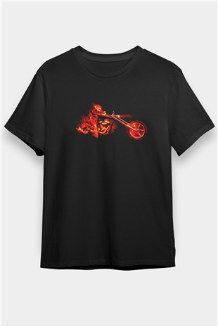 Ghost Rider Hayalet Sürücü Siyah Unisex Tişört