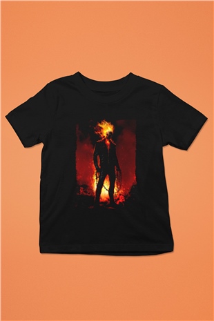 Ghost Rider Hayalet Sürücü Siyah Unisex  Çocuk Tişört