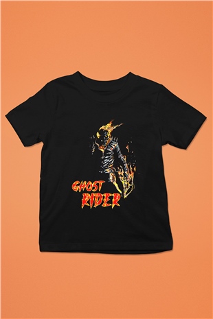 Ghost Rider Hayalet Sürücü Siyah Unisex  Çocuk Tişört