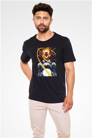 Ghost Rider Hayalet Sürücü Siyah Unisex Tişört