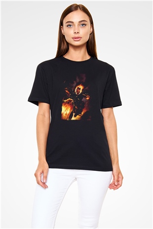 Ghost Rider Hayalet Sürücü Siyah Unisex Tişört