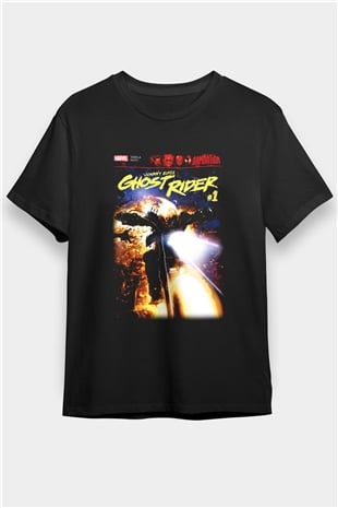 Ghost Rider Hayalet Sürücü Siyah Unisex Tişört