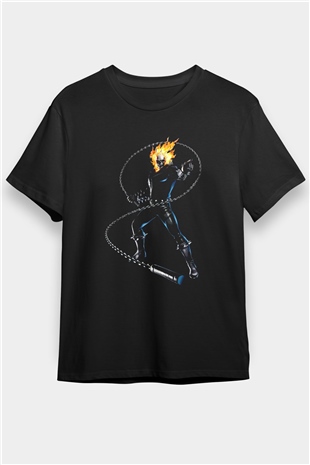 Ghost Rider Hayalet Sürücü Siyah Unisex Tişört