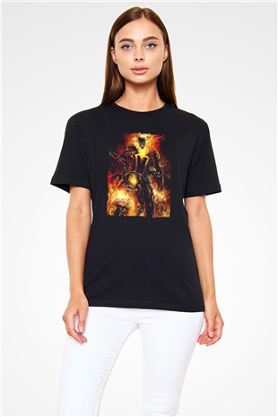 Ghost Rider Hayalet Sürücü Siyah Unisex Tişört