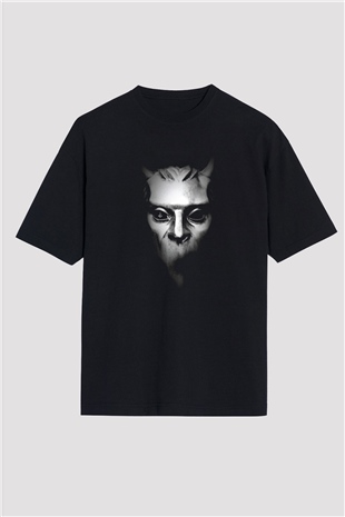 Ghost Siyah Unisex Oversize Tişört T-Shirt