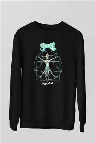 Ghost Siyah Unisex Sweatshirt