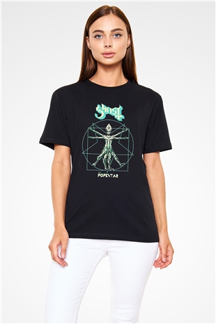 Ghost Siyah Unisex Tişört T-Shirt - TişörtFabrikası