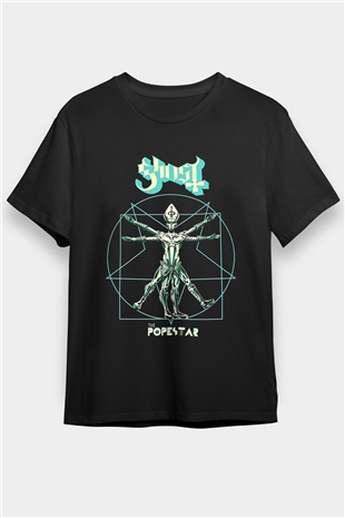 Ghost Siyah Unisex Tişört T-Shirt - TişörtFabrikası
