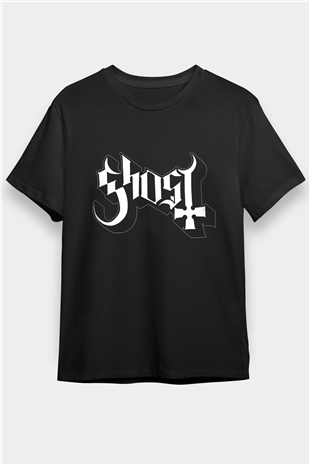 Ghost Siyah Unisex Tişört T-Shirt - TişörtFabrikası