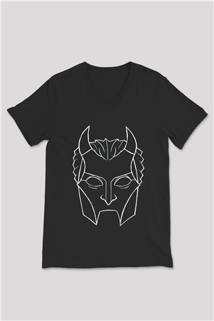 Ghost Siyah Unisex V Yaka Tişört